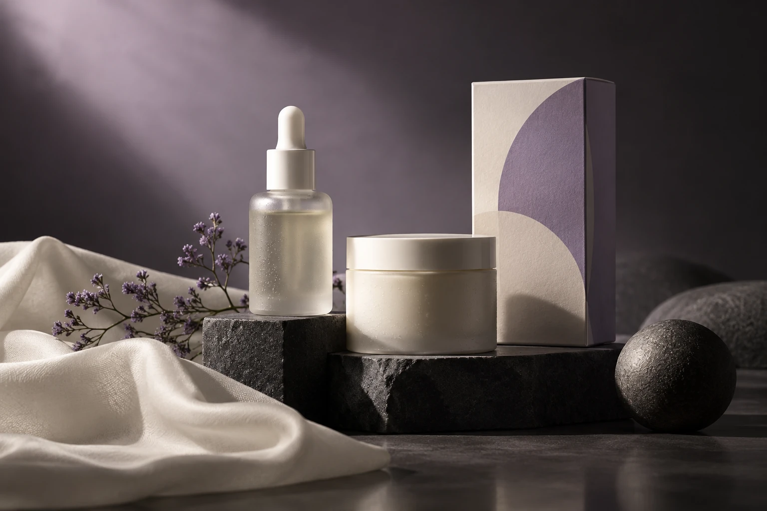Illustrative skincare product campaign